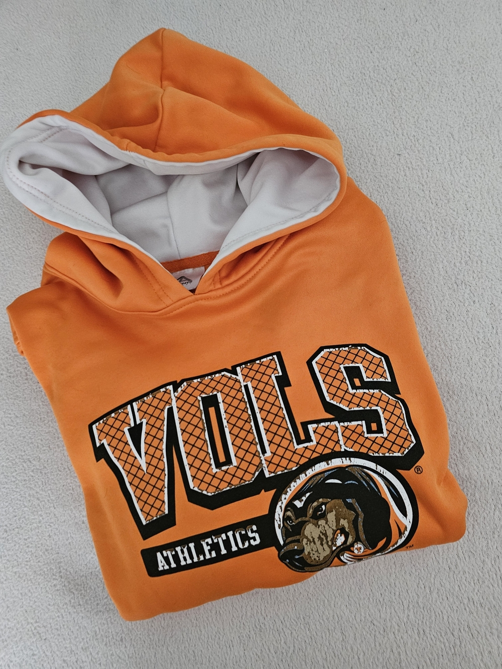 K A Knights Unisex Kids Large 10/12 Tn Vols Orange Hoodie Smokey Football Sports - Picture 8 of 8